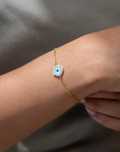 Mini Clover Evil Eye Diamond Bracelet - STAC Fine Jewellery