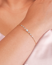 Load image into Gallery viewer, Sky Blue Evil Eye Diamond Bracelet - STAC Fine Jewellery
