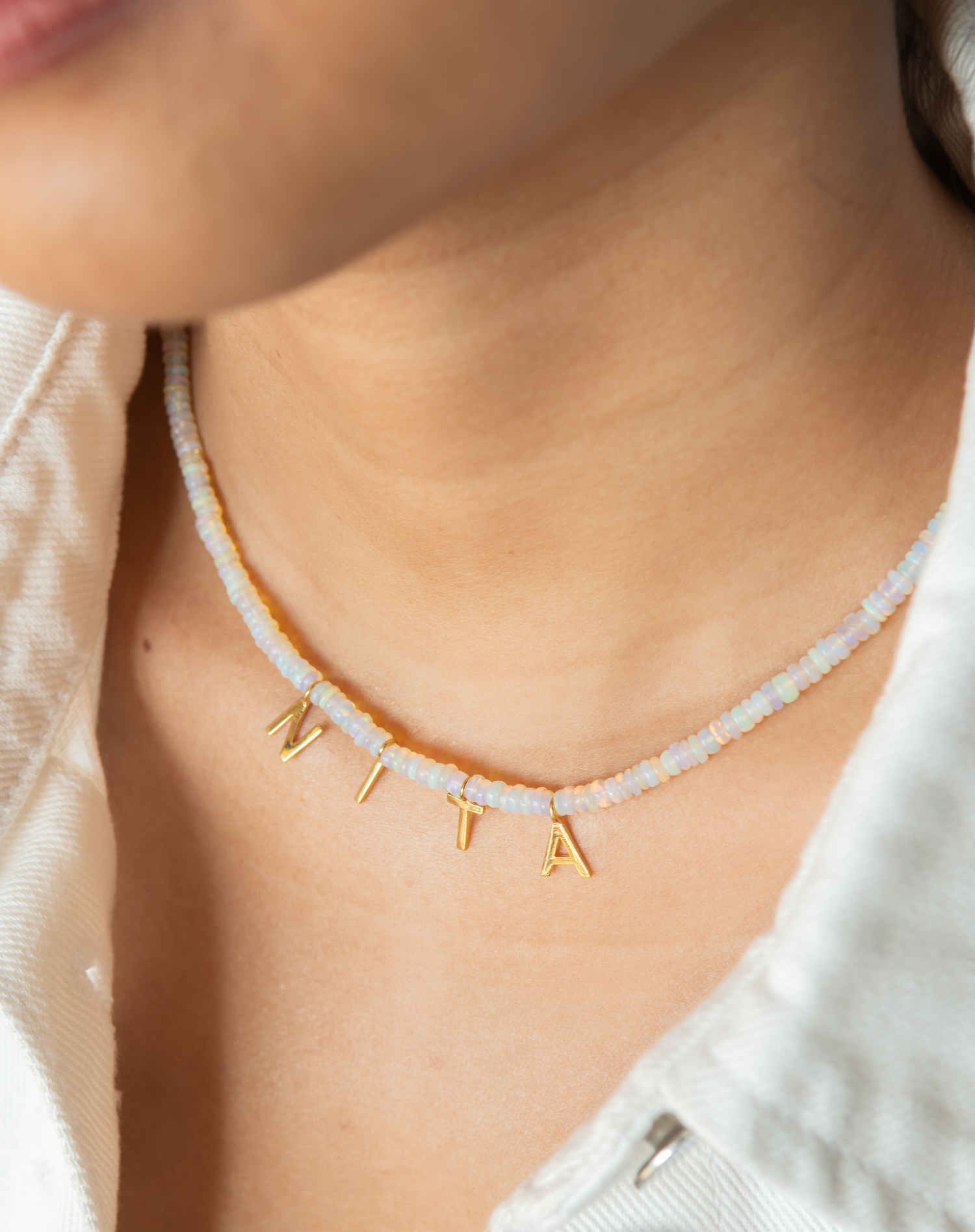 14k Yellow Gold Boulder Opal Necklace with Diamonds – AkalaJewelry
