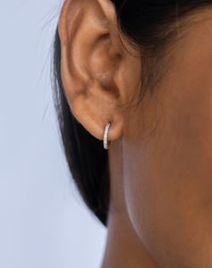 Single Diamond Hoop