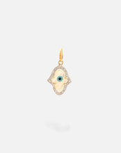 Load image into Gallery viewer, Evil Eye Charm Pendant - Hamsa Hand with Diamonds - STAC Fine Jewellery