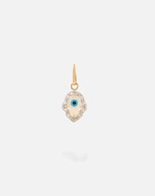 Load image into Gallery viewer, Evil Eye Charm Pendant - Hamsa Hand with Diamonds Small - STAC Fine Jewellery