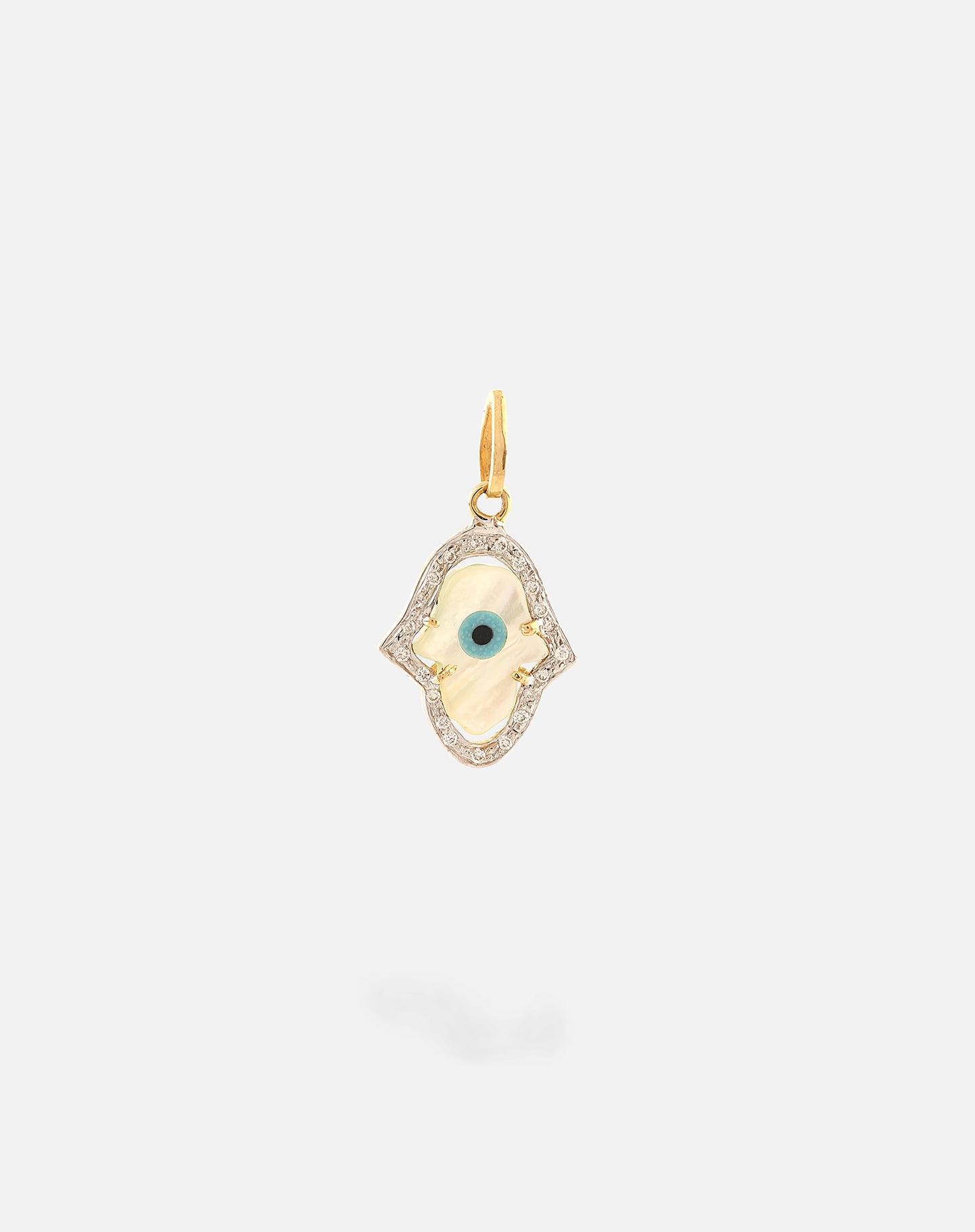 Evil Eye Charm Pendant - Hamsa Hand with Diamonds - STAC Fine Jewellery