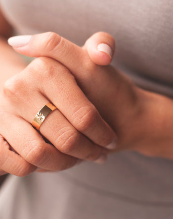 Bespoke | Hand Engraved Vine Design Ring - CLARA BREEN