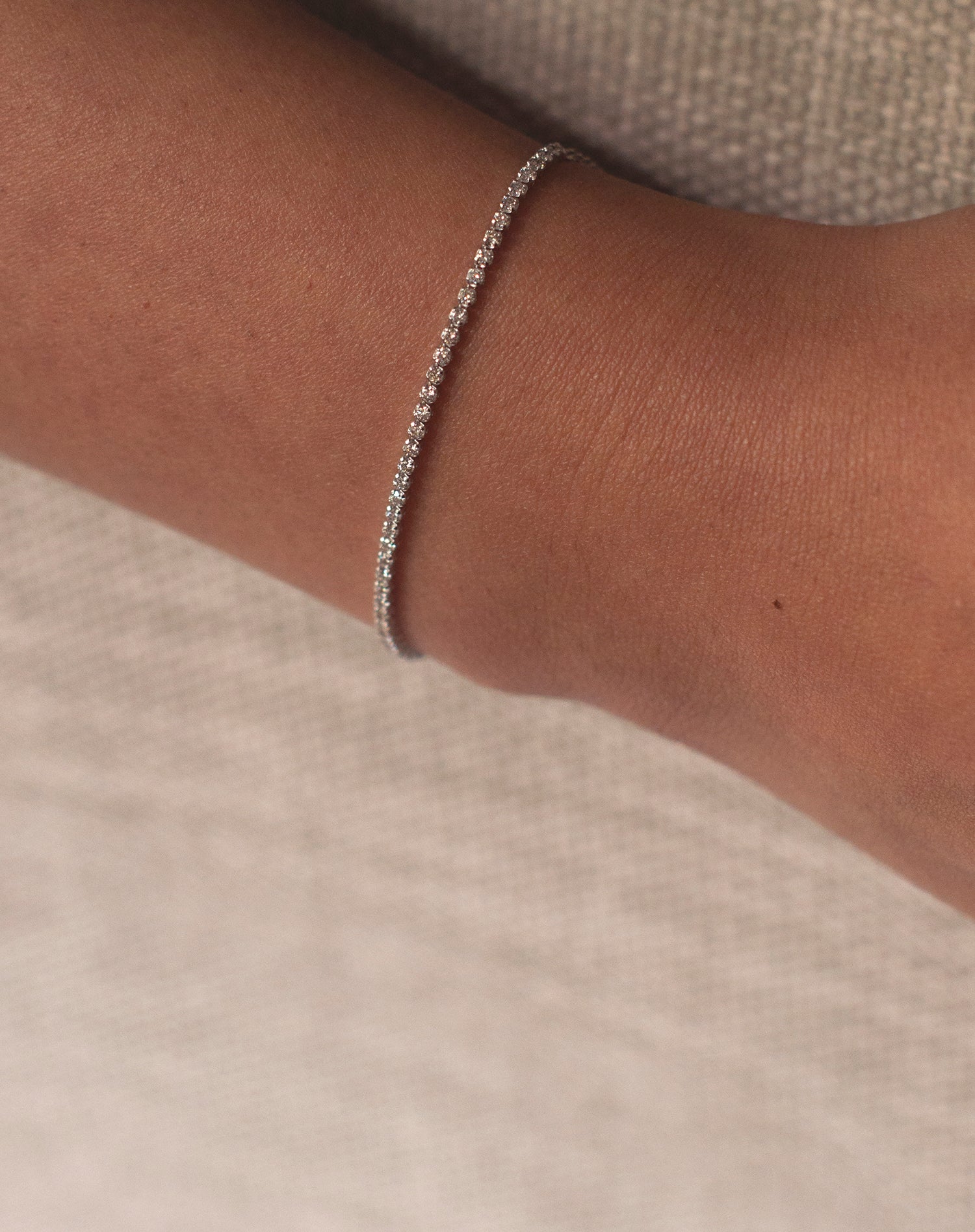 1pc Single Row Tennis Bracelet, Simple Wedding Bridal Wrist Chain Ornaments  | SHEIN