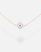 Load image into Gallery viewer, Clover Evil Eye Diamond Necklace - STAC Fine Jewellery