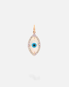 Evil Eye Charm Pendant – Marquise with Diamonds - STAC Fine Jewellery