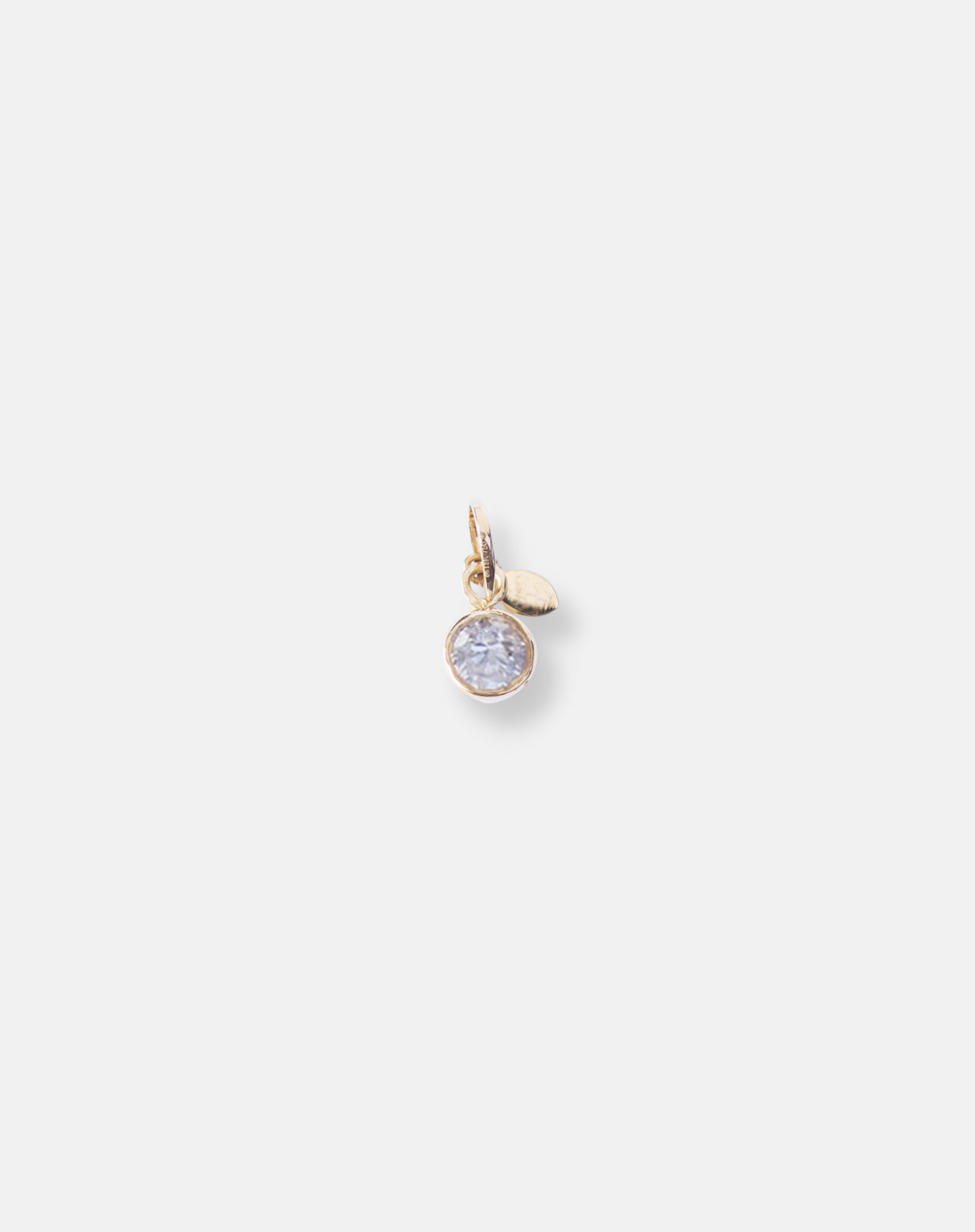 White Topaz Birthstone Pendant Charm, Aries - STAC Fine Jewellery