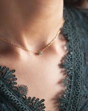 Load image into Gallery viewer, Round Emerald Dot Necklace - STAC Fine Jewellery