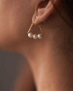 Mini 3 Pearl Earrings - STAC Fine Jewellery
