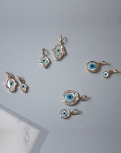 Evil Eye Charm Pendant - Round Small - STAC Fine Jewellery