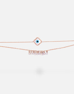 Clover Evil Eye with Dangling Diamonds Bracelet - STAC Fine Jewellery
