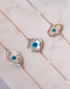 Clover Evil Eye Diamond Bracelet - Bold - STAC Fine Jewellery