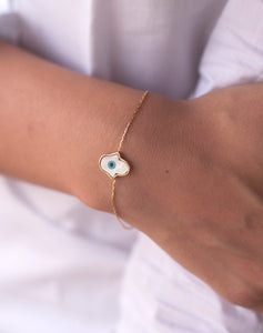 Hamsa Hand Evil Eye Bracelet - STAC Fine Jewellery
