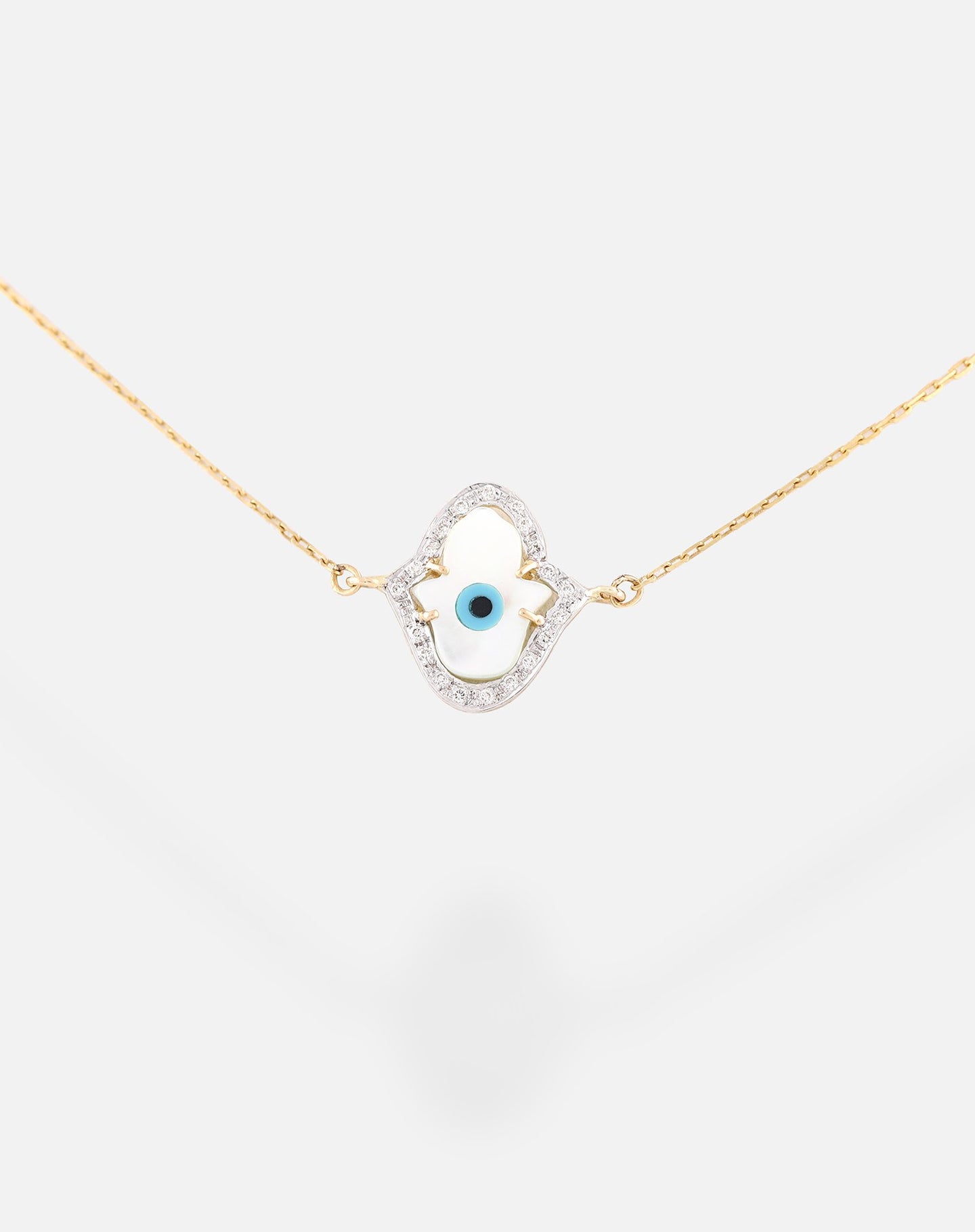 Hamsa Hand Evil Eye Diamond Necklace - STAC Fine Jewellery