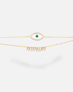 Marquise Evil Eye Bracelet with Both Diamonds - STAC Fine Jewellery
