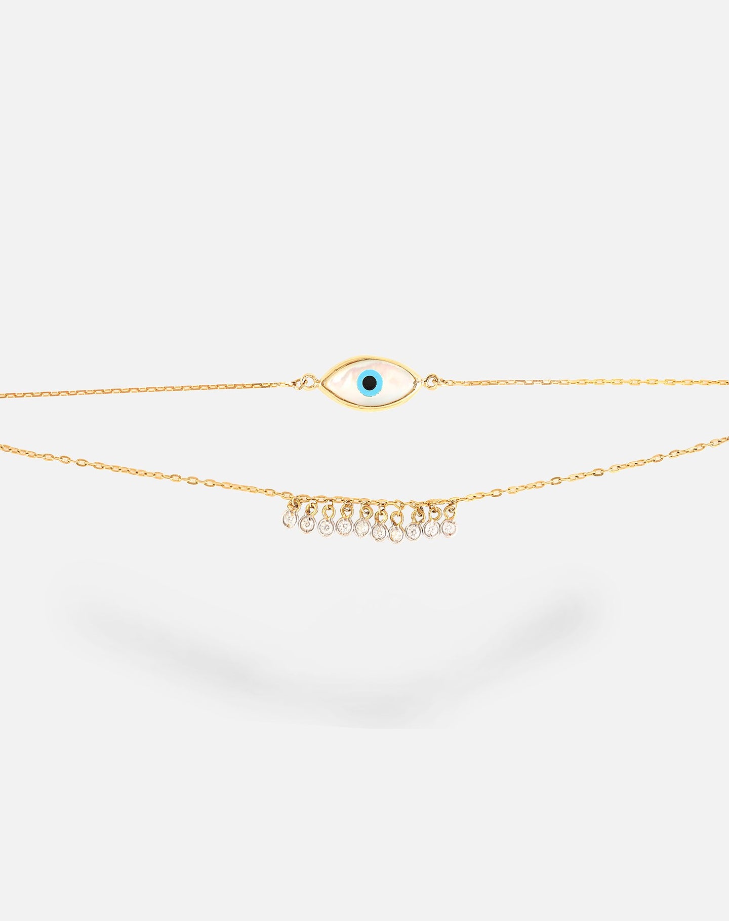 Marquise Evil Eye with Dangling Diamonds Bracelet - STAC Fine Jewellery