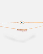 Load image into Gallery viewer, Marquise Evil Eye with Dangling Diamonds Bracelet - STAC Fine Jewellery