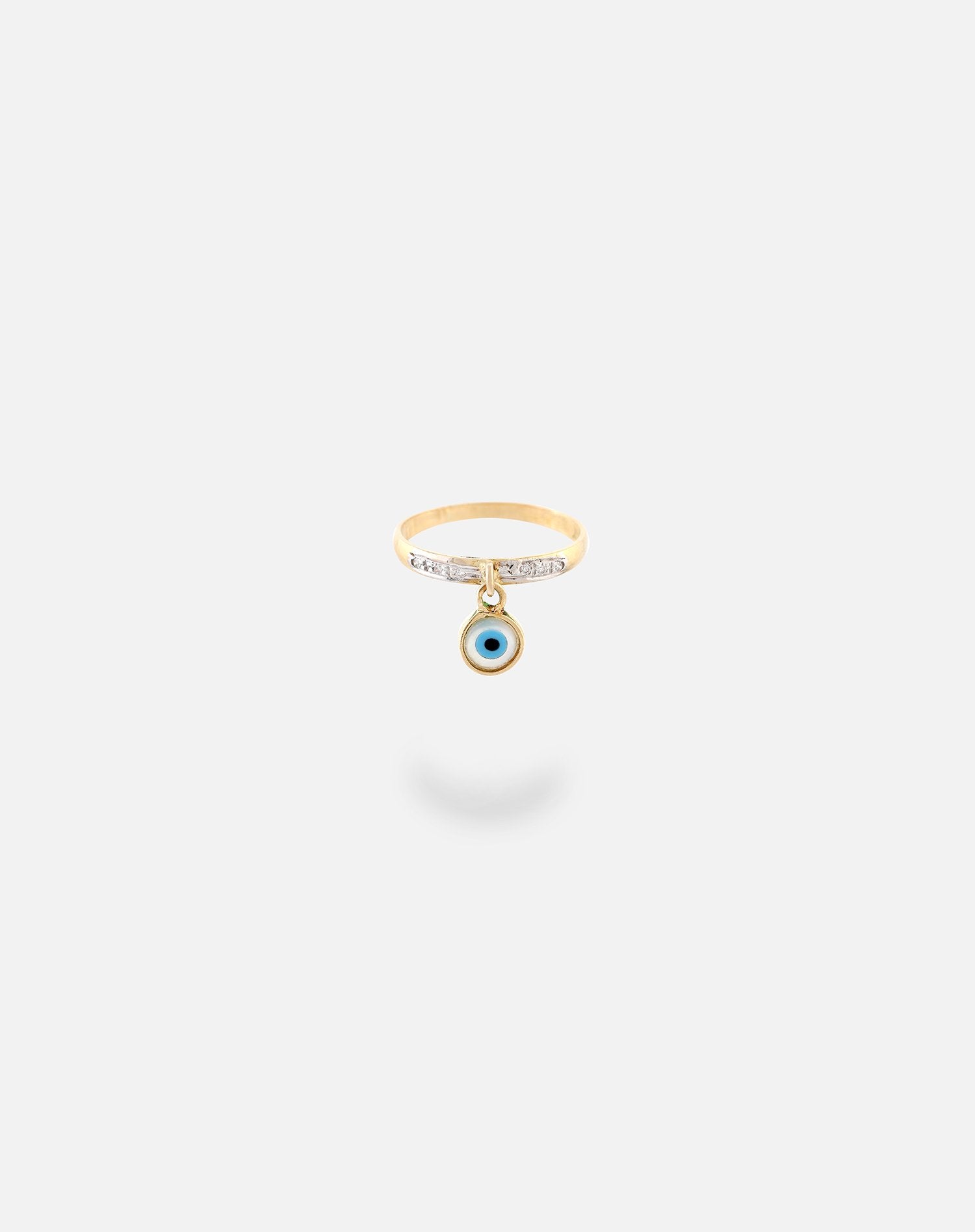 Buy STAC Evil Eye Ring In Yellow Gold online