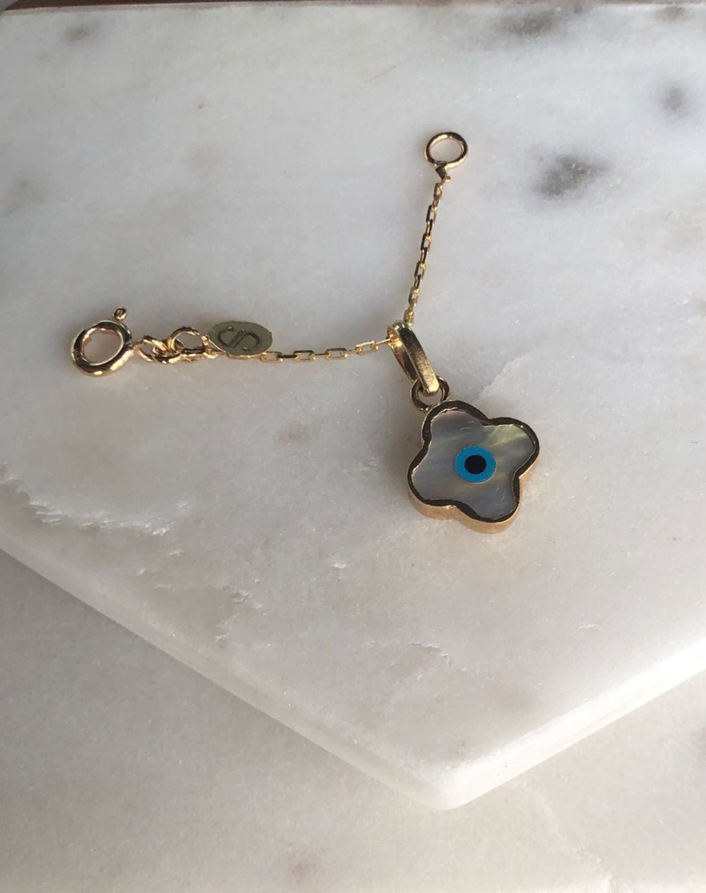 Evil Eye Charm Pendant - Clover - STAC Fine Jewellery
