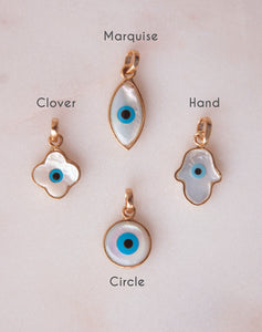 Evil Eye Charm Pendant – Marquise - STAC Fine Jewellery