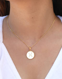 Pisces Enamel Zodiac Pendant