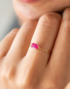 Ruby rectangle ring 2025