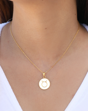 Load image into Gallery viewer, Taurus Zodiac Enamel Pendant