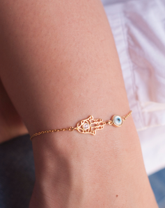 Buy 18k Gold Filigree Hamsa Hand Bracelet STAC Fine Jewellery