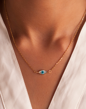 Load image into Gallery viewer, Mini Evil Eye Marquise Necklace - STAC Fine Jewellery