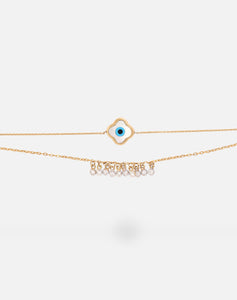 Clover Evil Eye with Dangling Diamonds Bracelet - STAC Fine Jewellery