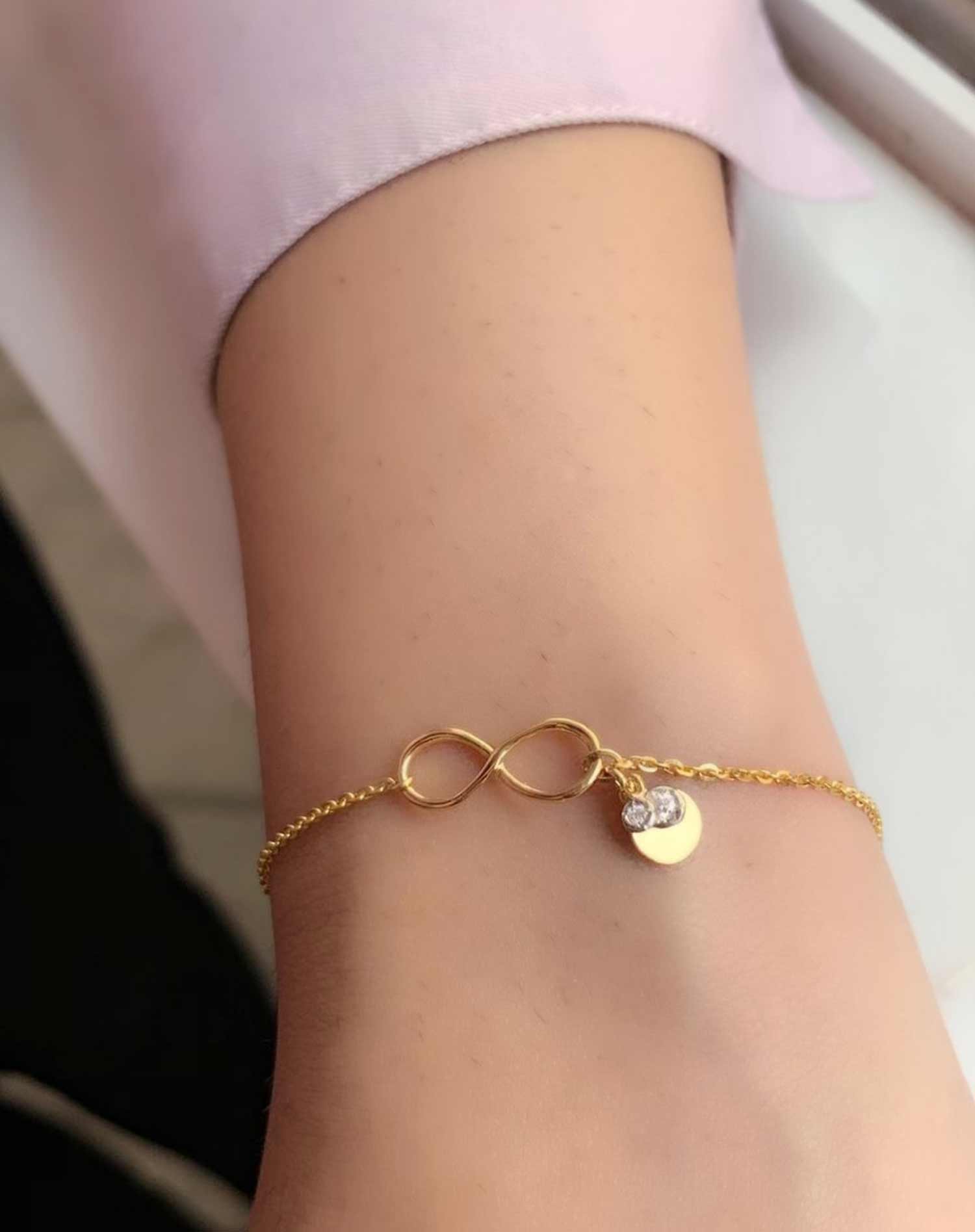 Buy Infinity Gold Bracelet, Infinity Bracelet, Gold-plated Stainless Steel,  Lying Eight Bracelet, Gold Bracelet Online in India - Etsy