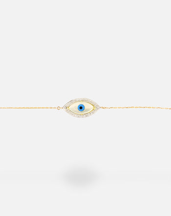 Buy Original Clear Quartz Bracelet with Evil Eye – SOLAVA WORLD