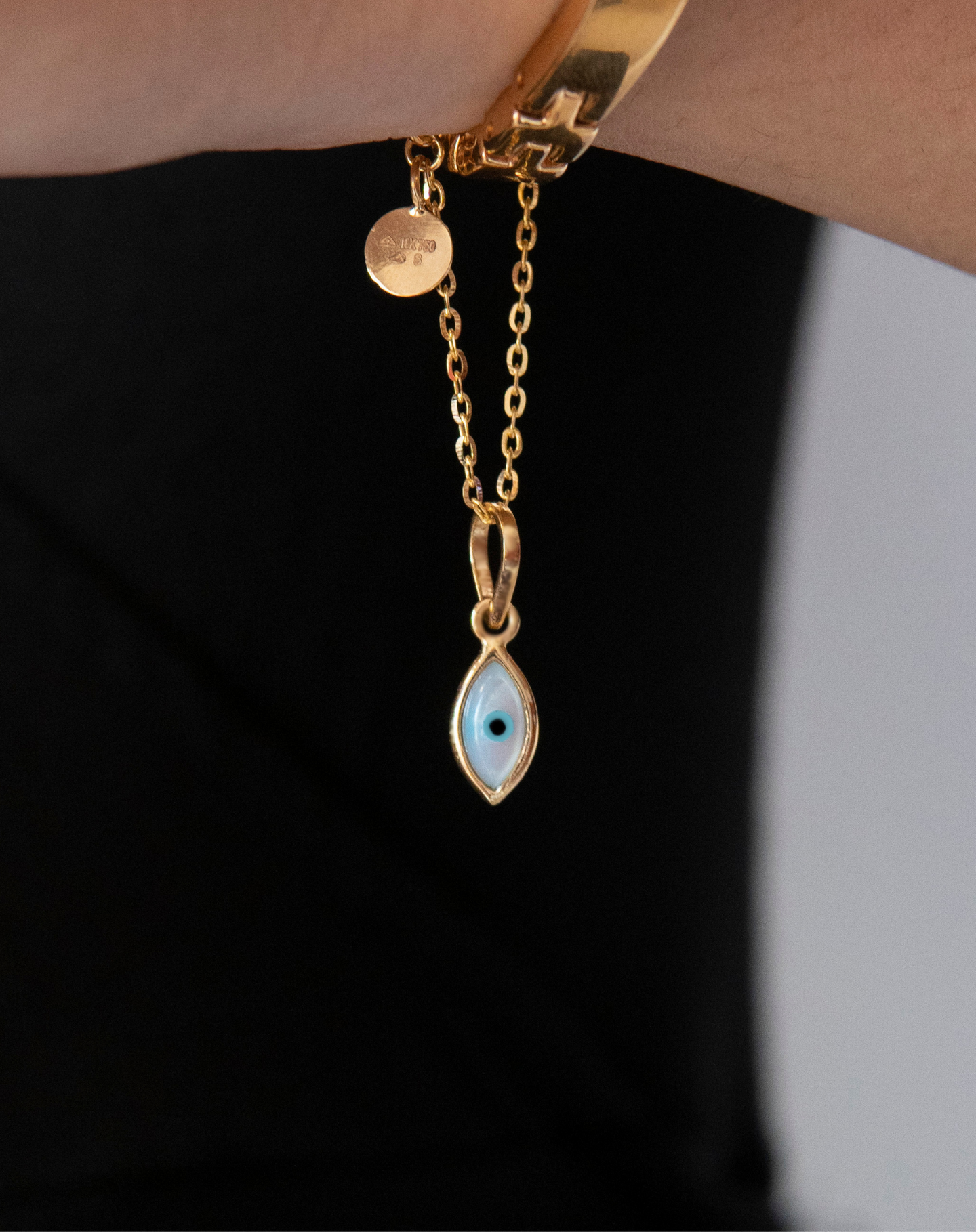 Evil Eye Charm Pendant - Marquise Small - STAC Fine Jewellery